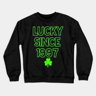 St Patrick's Day Lucky Since 1997 23 Years Old Crewneck Sweatshirt